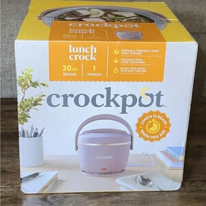 2 NWT Crockpots Lunch Size Pink/Red/1 person 20 oz Food Warmers